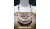 Bali Natural Wooden Triple Necklace Fashion